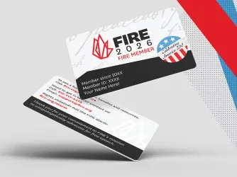 Two FIRE membership cards with the year 2026 on the front