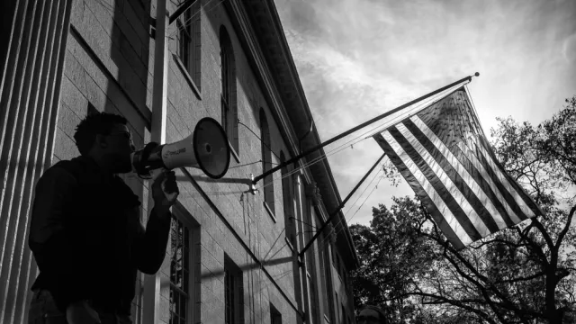 Harvard Law anti-Trump protest