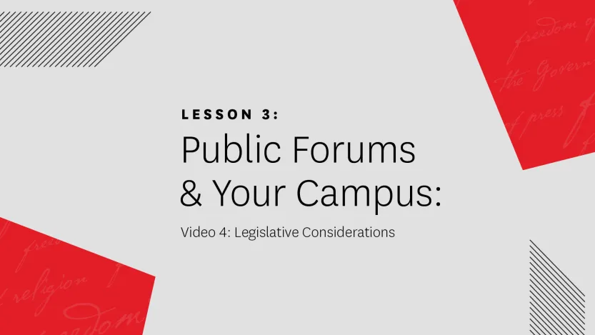 Video 4: Legislative Considerations