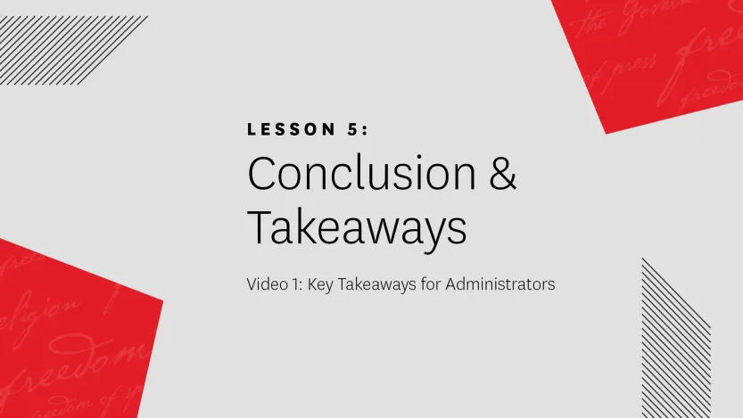 Video 1: Key takeaways for administrators