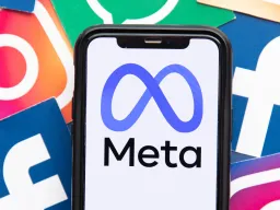 Meta logo surrounded by Facebook and Instagram logos