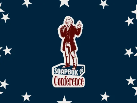 Illustration of Alexander Hamilton standing on a soapbox