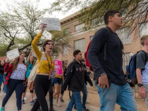 Student walkout at Tuscon high school