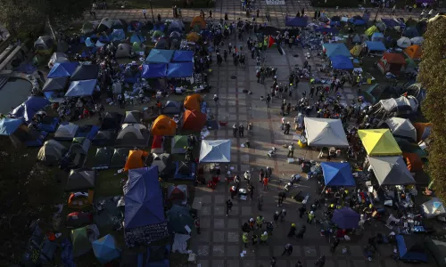 UCLA Gaza Solidarity Encampment on May 1, 2024