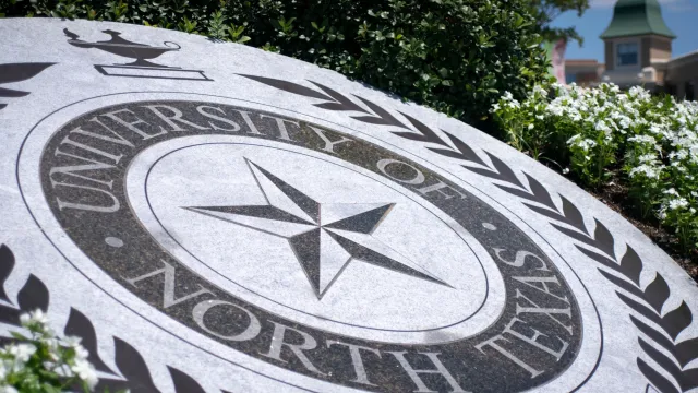 University of North Texas star seal in Denton